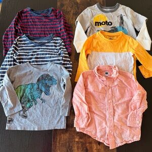 2T Toddler Long Sleeve Shirt Set - Assorted Colors
